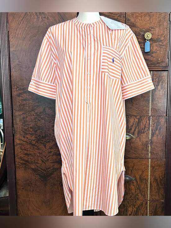 Polo Ralph Lauren Dresses & Skirts - Polo Ralph Lauren Sample Orange Stripe Women’s Large Tunic Shirtdress Cotton